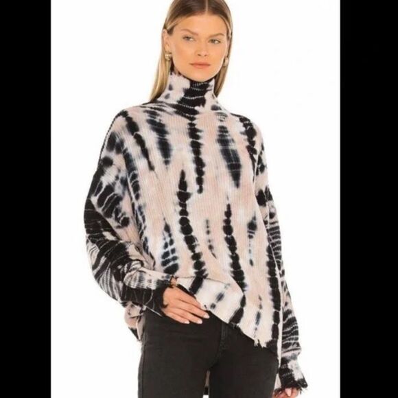 YOUNG FABULOUS & BROKE | 100% Cotton Tie Dye Distressed Long Sweater (M/L) - Picture 1 of 5